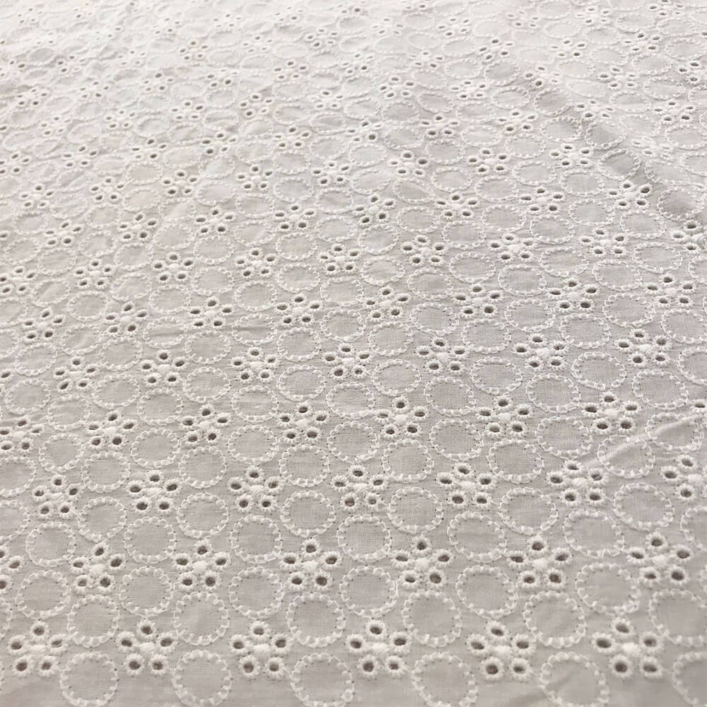 Embroidered Fabric Dyed 100% Cotton for Women's Wear Wholesale Supplie 4